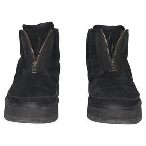 UGG Neumel Zip Platform Booties Black Red Size 9